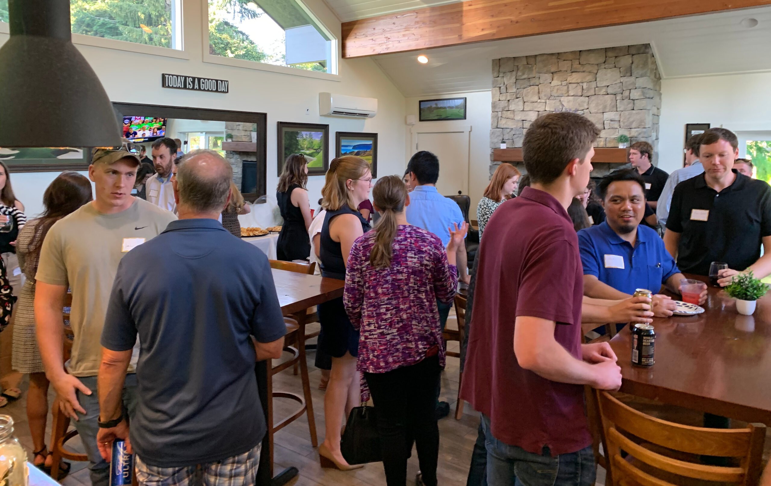 Young people at happy hour