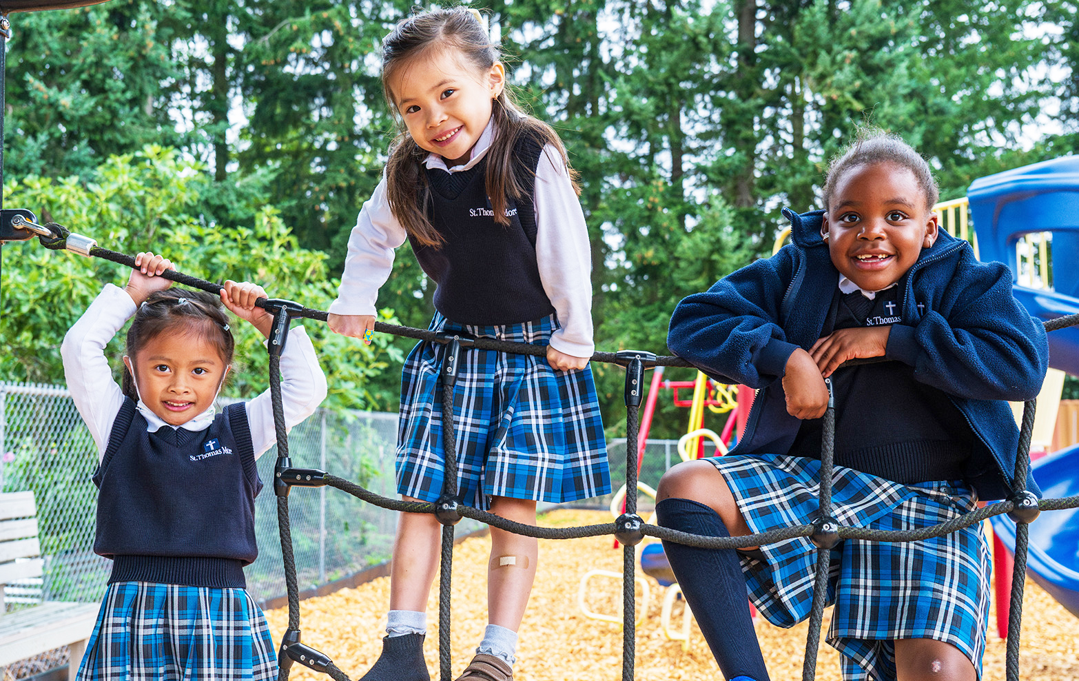 STM kids on playground